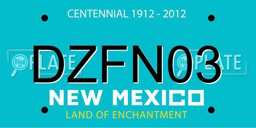 DZFN03 New Mexico License Plate