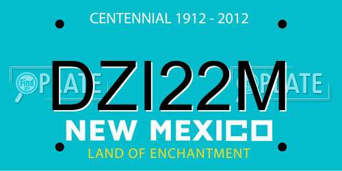DZI22M New Mexico License Plate