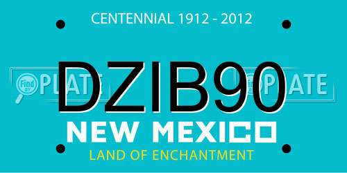 DZIB90 New Mexico License Plate