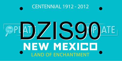 DZIS90 New Mexico License Plate