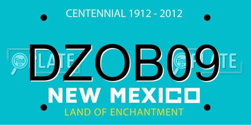 DZOB09 New Mexico License Plate