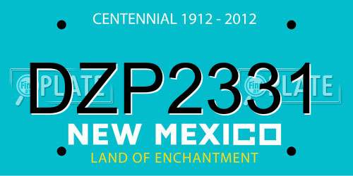 DZP2331 New Mexico License Plate