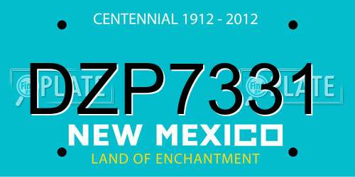 DZP7331 New Mexico License Plate