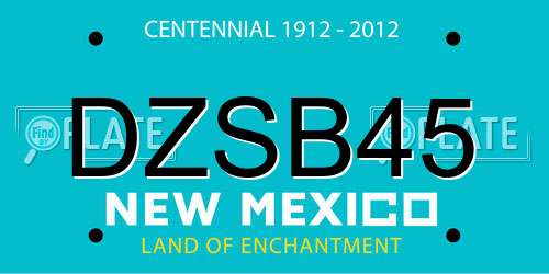 DZSB45 New Mexico License Plate