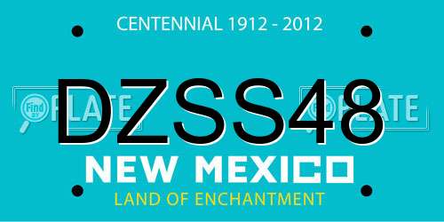 DZSS48 New Mexico License Plate
