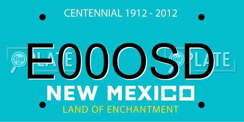 E00OSD New Mexico License Plate