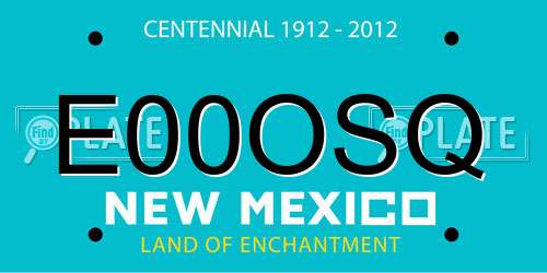 E00OSQ New Mexico License Plate