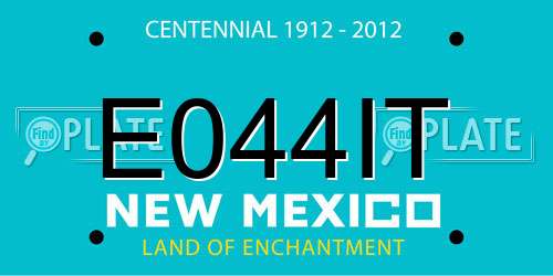 E044IT New Mexico License Plate