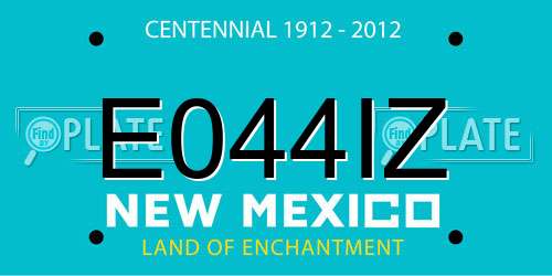 E044IZ New Mexico License Plate