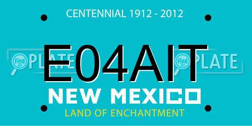 E04AIT New Mexico License Plate