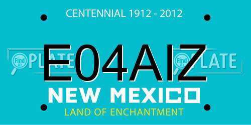 E04AIZ New Mexico License Plate