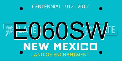 E060SW New Mexico License Plate