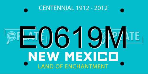 E0619M New Mexico License Plate