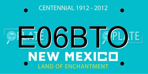 E06BTO New Mexico License Plate