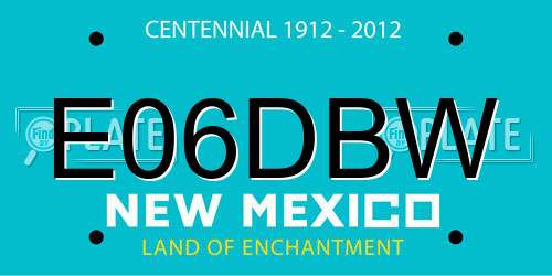 E06DBW New Mexico License Plate