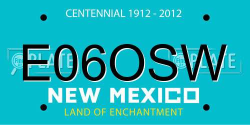 E06OSW New Mexico License Plate