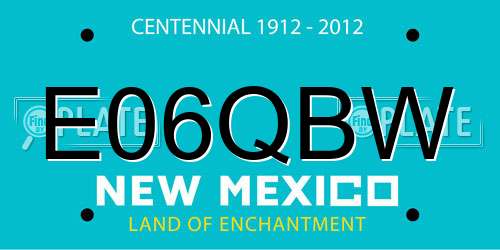 E06QBW New Mexico License Plate