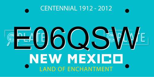 E06QSW New Mexico License Plate