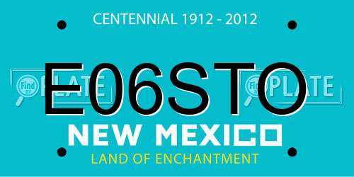E06STO New Mexico License Plate