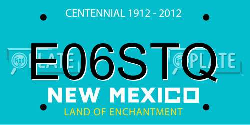 E06STQ New Mexico License Plate