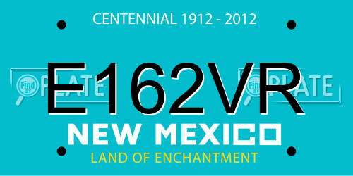 E162VR New Mexico License Plate