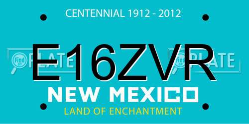 E16ZVR New Mexico License Plate