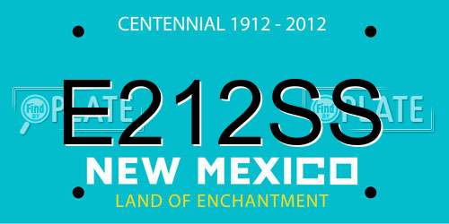 E212SS New Mexico License Plate