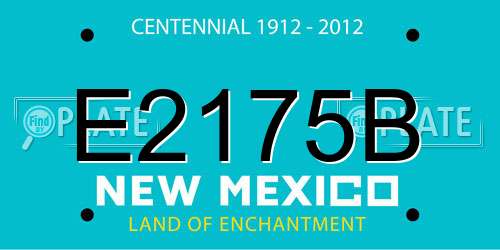 E2175B New Mexico License Plate