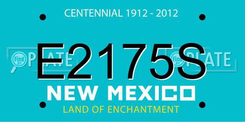 E2175S New Mexico License Plate