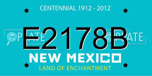 E2178B New Mexico License Plate
