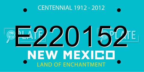 E220152 New Mexico License Plate