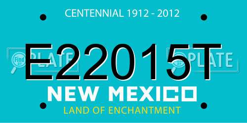 E22015T New Mexico License Plate