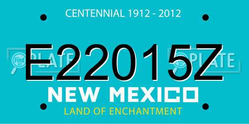 E22015Z New Mexico License Plate