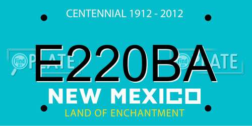 E220BA New Mexico License Plate