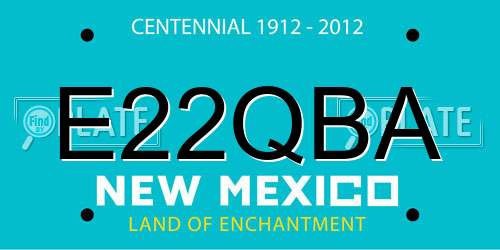 E22QBA New Mexico License Plate