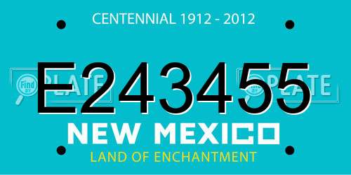 E243455 New Mexico License Plate