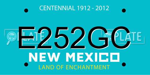 E252GC New Mexico License Plate
