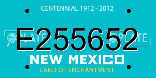 E255652 New Mexico License Plate