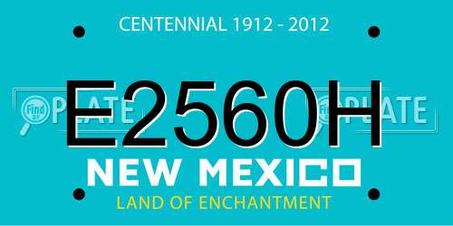 E2560H New Mexico License Plate