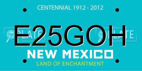 E25GOH New Mexico License Plate