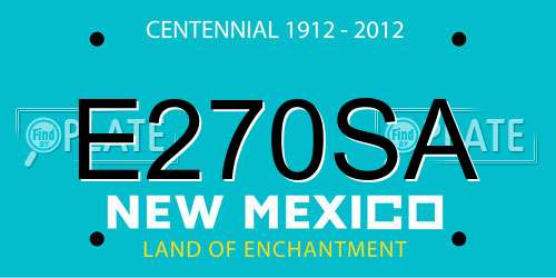 E270SA New Mexico License Plate