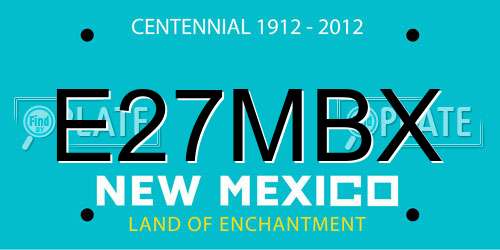 E27MBX New Mexico License Plate