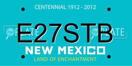 E27STB New Mexico License Plate