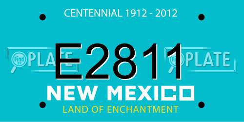 E2811 New Mexico License Plate