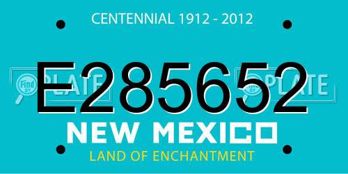 E285652 New Mexico License Plate
