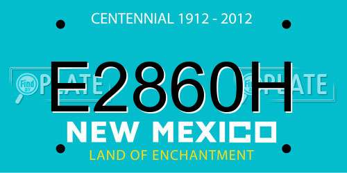 E2860H New Mexico License Plate