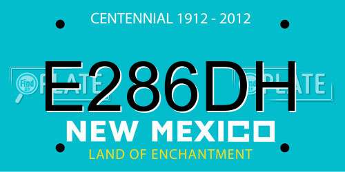 E286DH New Mexico License Plate