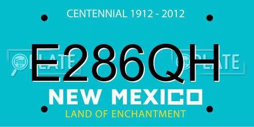E286QH New Mexico License Plate