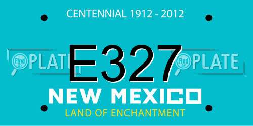 E327 New Mexico License Plate
