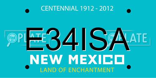 E34ISA New Mexico License Plate